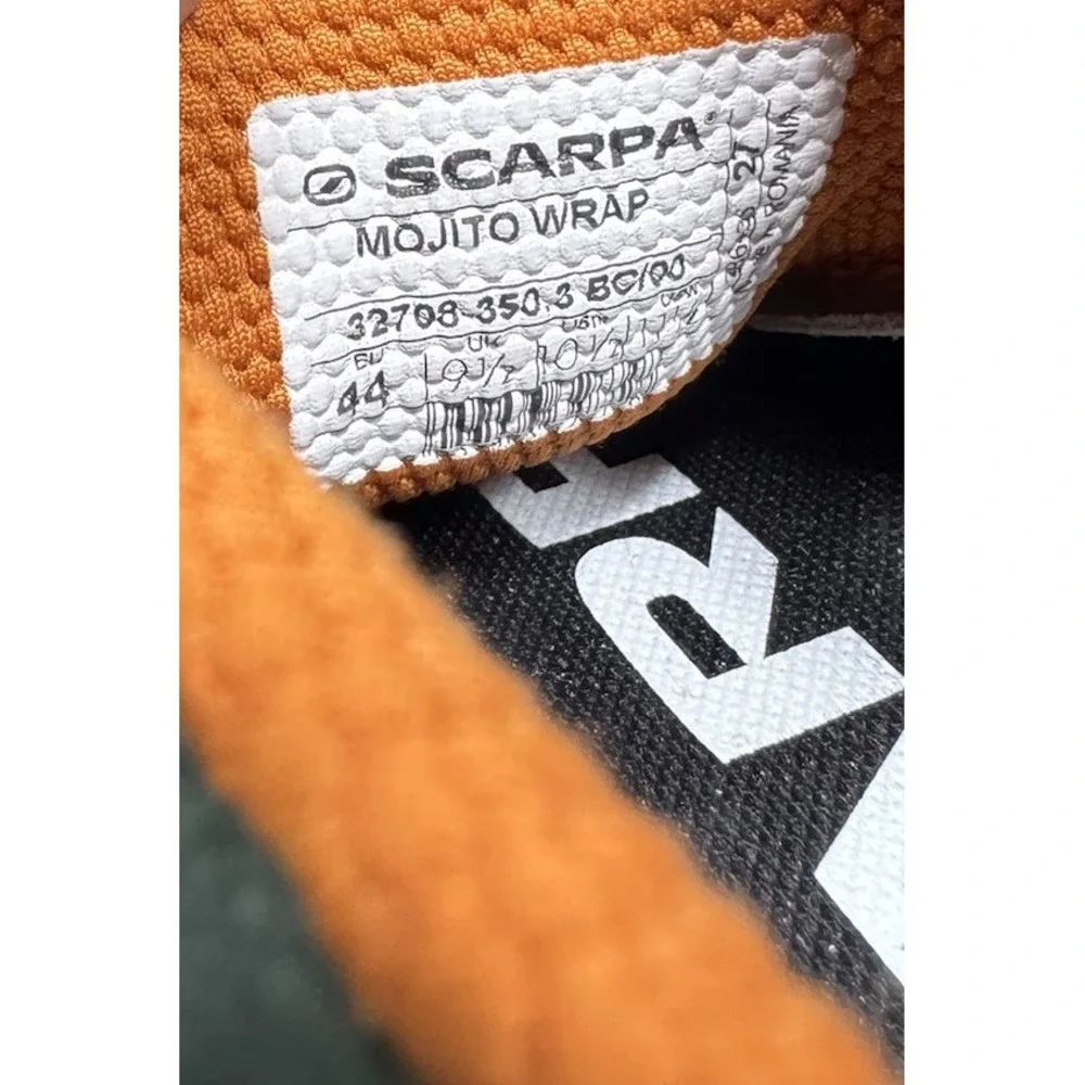 Scarpa Mojito Wrap Hiking Trail Shoes Men's Size 10.5 Green Orange
